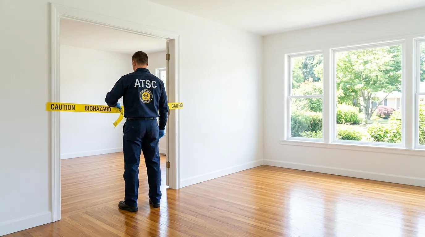 Certified biohazard cleanup crew performing Crime Scene Cleanup in Giddings